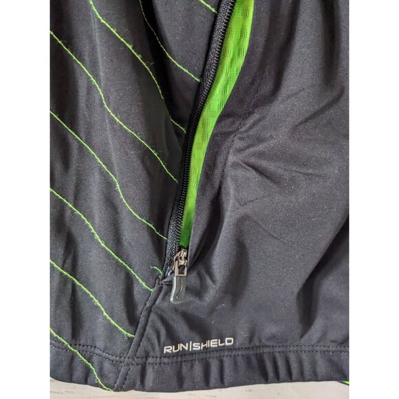 Saucony Men's Jacket Black Full Zip Flex Shell Run Shield Windbreaker Hologram L - Picture 5 of 12